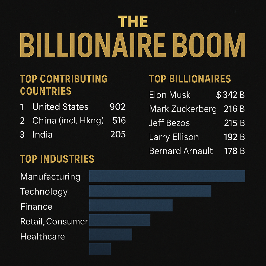 Top Industries Creating Billionaires in 2025 | Global Trends